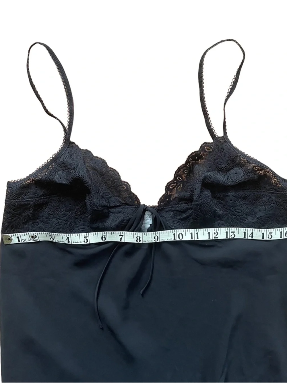 La SENZA Black Lace-Trim Slip Chemise - Picture 7 of 8